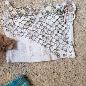 Mermaid Costume/Rave bustier top